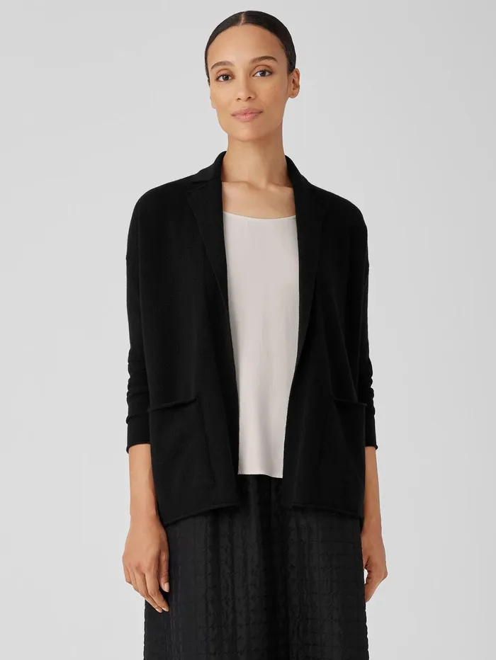 Sweaters and Cardigans Women Eileen Fisher Italian Cashmere Notch Collar Cardigan Black Sweaters and Cardigans Women Eileen Fisher Italian Cashmere Notch Collar Cardigan Black