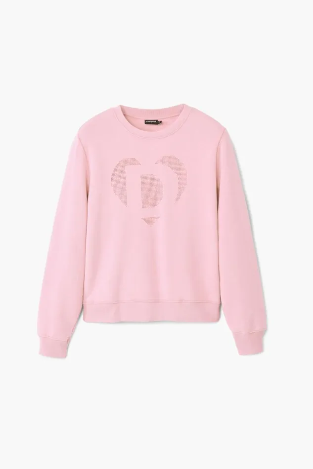 Sweaters Women Desigual Desigual Heart Sweatshirt Red