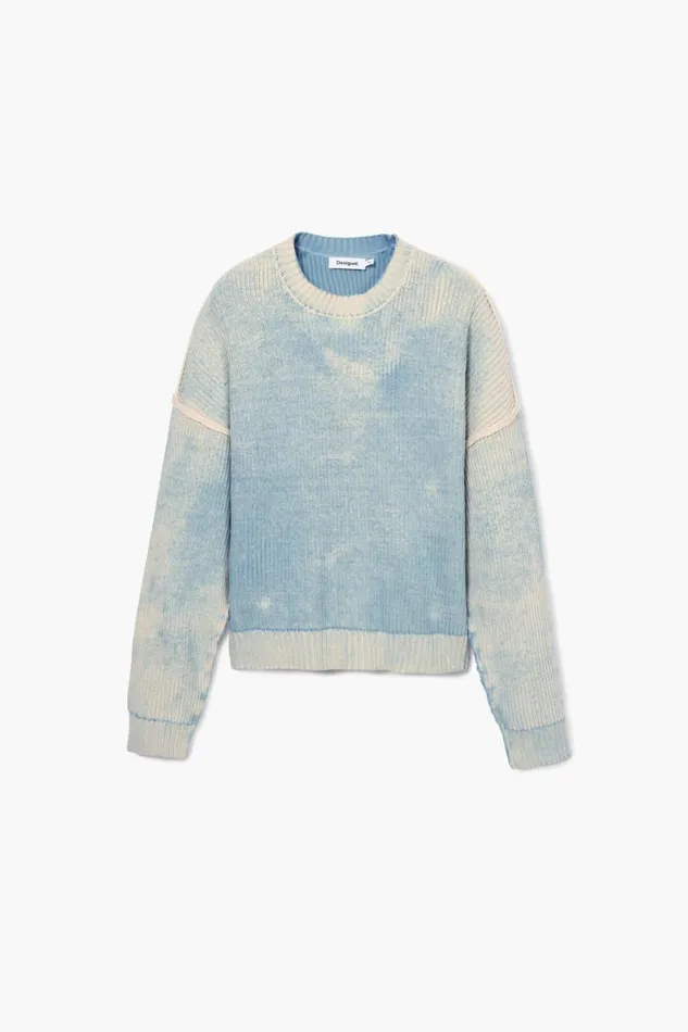 Sweaters Women Desigual Oversized Tiedye Sweater Blue