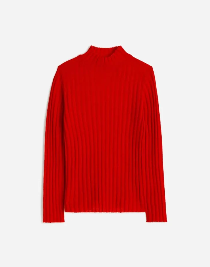 Sweaters Women Madewell AlpacaBlend Mockneck Sweater Bright Cherry