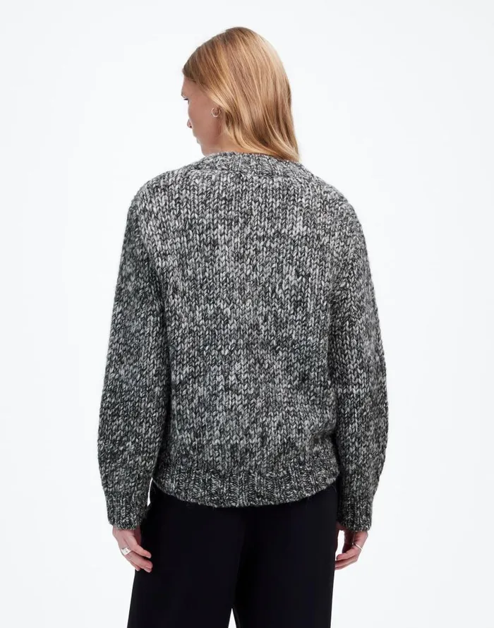 Sweaters Women Madewell Marled Chunky VNeck Sweater Cookies And Cream