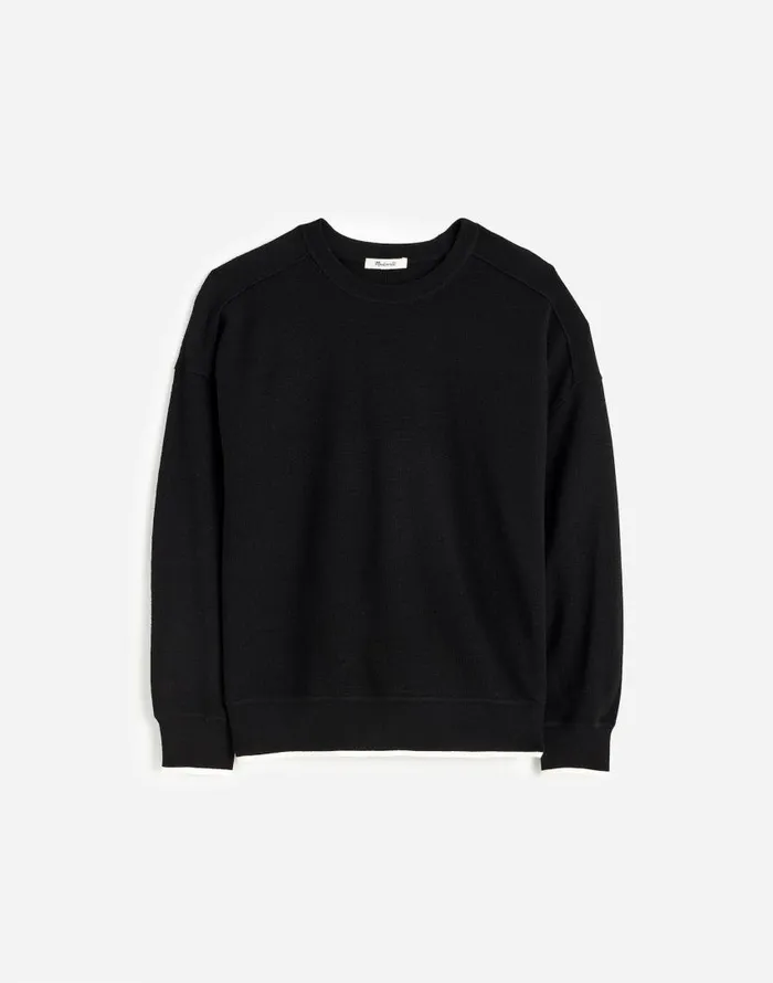 Sweaters Women Madewell Merino Wool Pullover Sweater True Black Combo