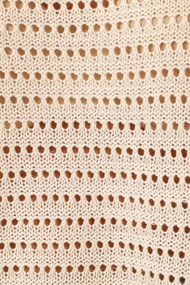 Sweaters Women Tricia Open Weave Knit Sweater Cream Petal and Pup