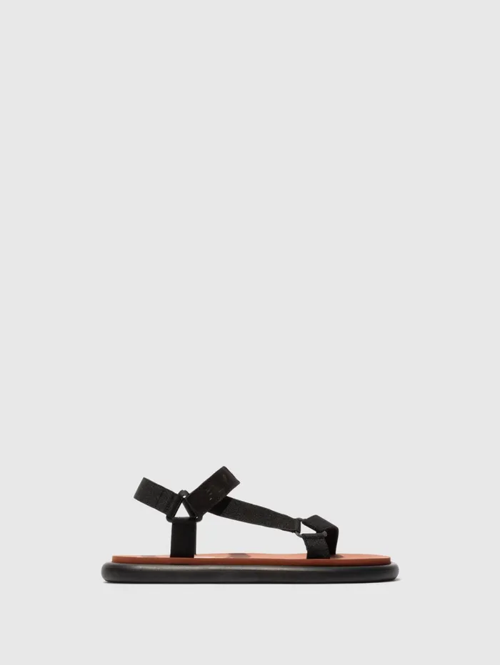 TStrap Sandals OLIE072FLY BLACKBLACKBRICK Women Fly London Sandals