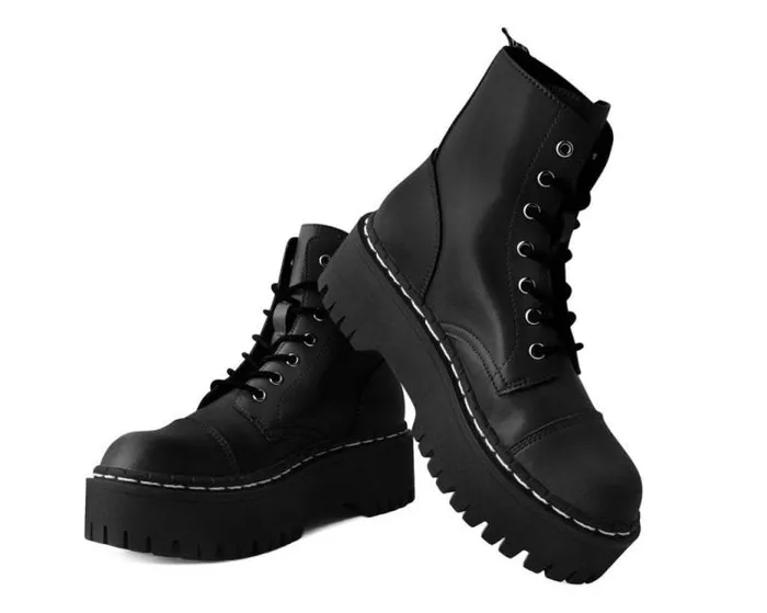 TUK Shoes Boots Men Black 7Eye Double Decker Boot TUK Shoes Boots Men Black 7Eye Double Decker Boot