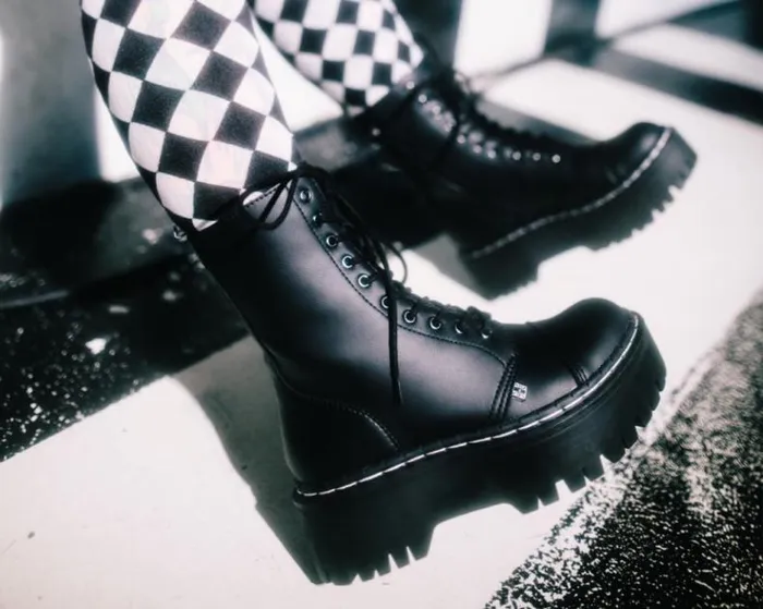 TUK Shoes Boots Men Black TUKskin 10Eye Double Decker Boot TUK Shoes Boots Men Black TUKskin 10Eye Double Decker Boot