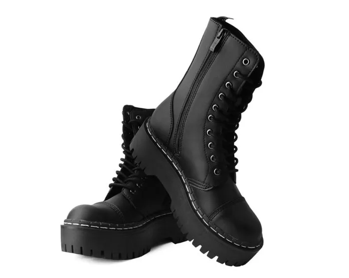 TUK Shoes Boots Men Black TUKskin 10Eye Double Decker Boot TUK Shoes Boots Men Black TUKskin 10Eye Double Decker Boot