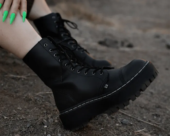 TUK Shoes Boots Men Black TUKskin 10Eye Double Decker Boot TUK Shoes Boots Men Black TUKskin 10Eye Double Decker Boot