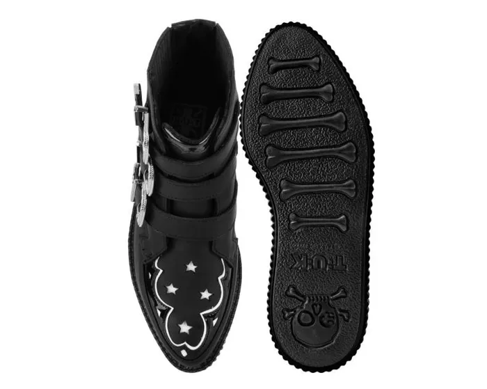 TUK Shoes Boots Women Black TUKskin Western Star 3Buckle Pointed Boot TUK Shoes Boots Women Black TUKskin Western Star 3Buckle Pointed Boot