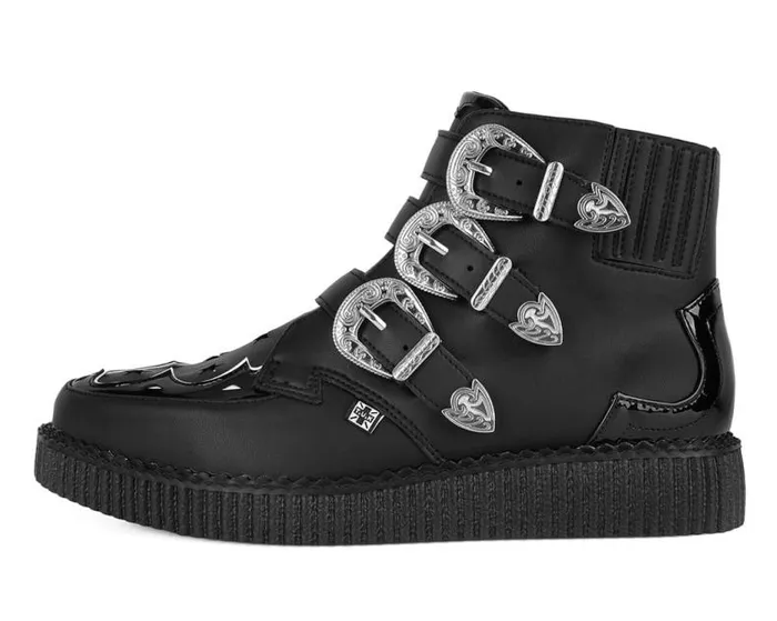 TUK Shoes Boots Women Black TUKskin Western Star 3Buckle Pointed Boot TUK Shoes Boots Women Black TUKskin Western Star 3Buckle Pointed Boot