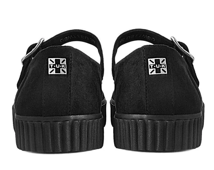TUK Shoes Mary Janes Women Black Vegan Pointed EZC Mary Jane Creeper Shoe TUK Shoes Mary Janes Women Black Vegan Pointed EZC Mary Jane Creeper Shoe