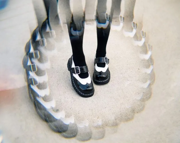 TUK Shoes Mary Janes Women TUK Black And White Brogue Mary Jane TUK Shoes Mary Janes Women TUK Black And White Brogue Mary Jane