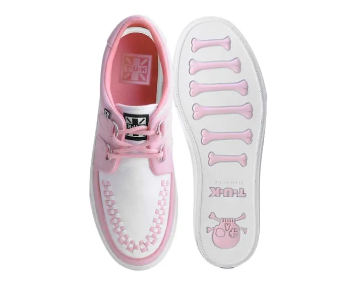 TUK Shoes Sneakers Men Pink and White 2Ring Creeper Sneaker TUK Shoes Sneakers Men Pink and White 2Ring Creeper Sneaker