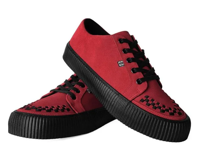 TUK Shoes Sneakers Men Red Suede LaceUp Creeper Sneaker TUK Shoes Sneakers Men Red Suede LaceUp Creeper Sneaker