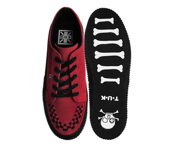 TUK Shoes Sneakers Men Red Suede LaceUp Creeper Sneaker TUK Shoes Sneakers Men Red Suede LaceUp Creeper Sneaker