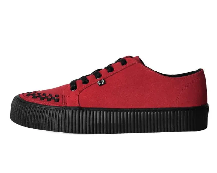 TUK Shoes Sneakers Men Red Suede LaceUp Creeper Sneaker TUK Shoes Sneakers Men Red Suede LaceUp Creeper Sneaker