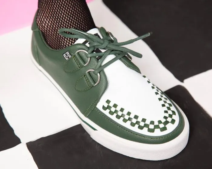 TUK Shoes Sneakers Women Dark Cedar and White 2Ring Creeper Sneaker TUK Shoes Sneakers Women Dark Cedar and White 2Ring Creeper Sneaker