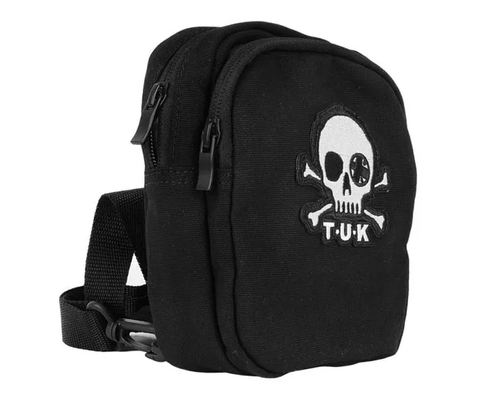TUK Shoes Stickers Pins Patches Totes Adult Black Canvas Crossbody Embroidered Bag TUK Shoes Stickers Pins Patches Totes Adult Black Canvas Crossbody Embroidered Bag