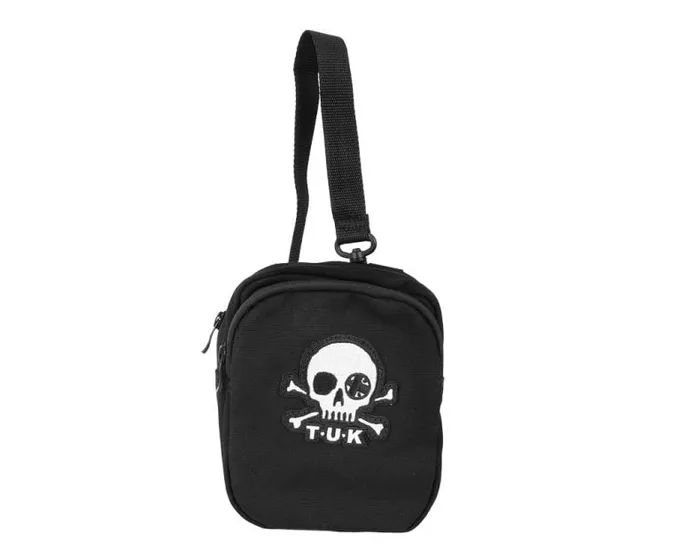 TUK Shoes Stickers Pins Patches Totes Adult Black Canvas Crossbody Embroidered Bag TUK Shoes Stickers Pins Patches Totes Adult Black Canvas Crossbody Embroidered Bag