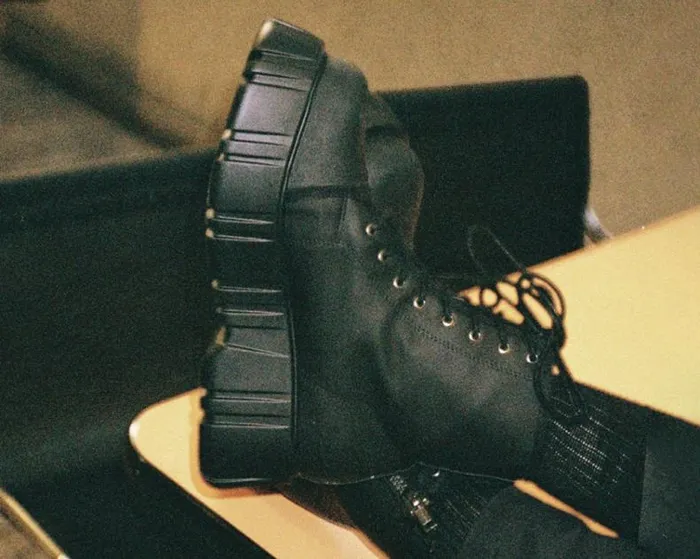 TUK Shoes Vegan Men Black 8Eye Anarchic Airship Boot TUK Shoes Vegan Men Black 8Eye Anarchic Airship Boot