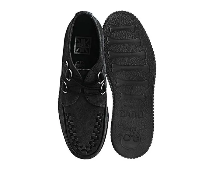 TUK Shoes Vegan Men Black Faux Suede Viva Low Creeper TUK Shoes Vegan Men Black Faux Suede Viva Low Creeper