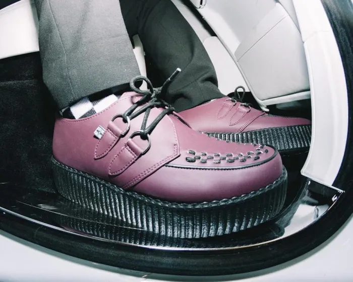 TUK Shoes Vegan Men Eggplant TUKskin Viva Mondo Creeper