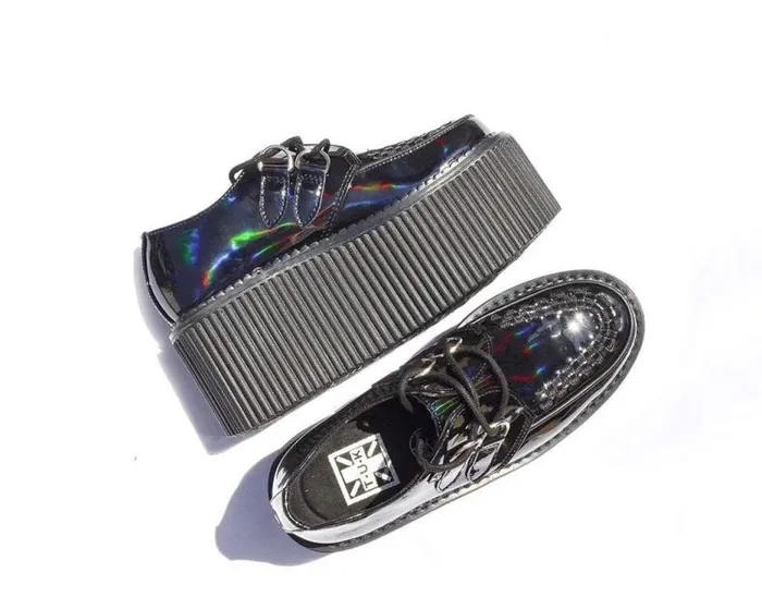 TUK Shoes Vegan Women Black Patent Classic Stratocreeper TUK Shoes Vegan Women Black Patent Classic Stratocreeper