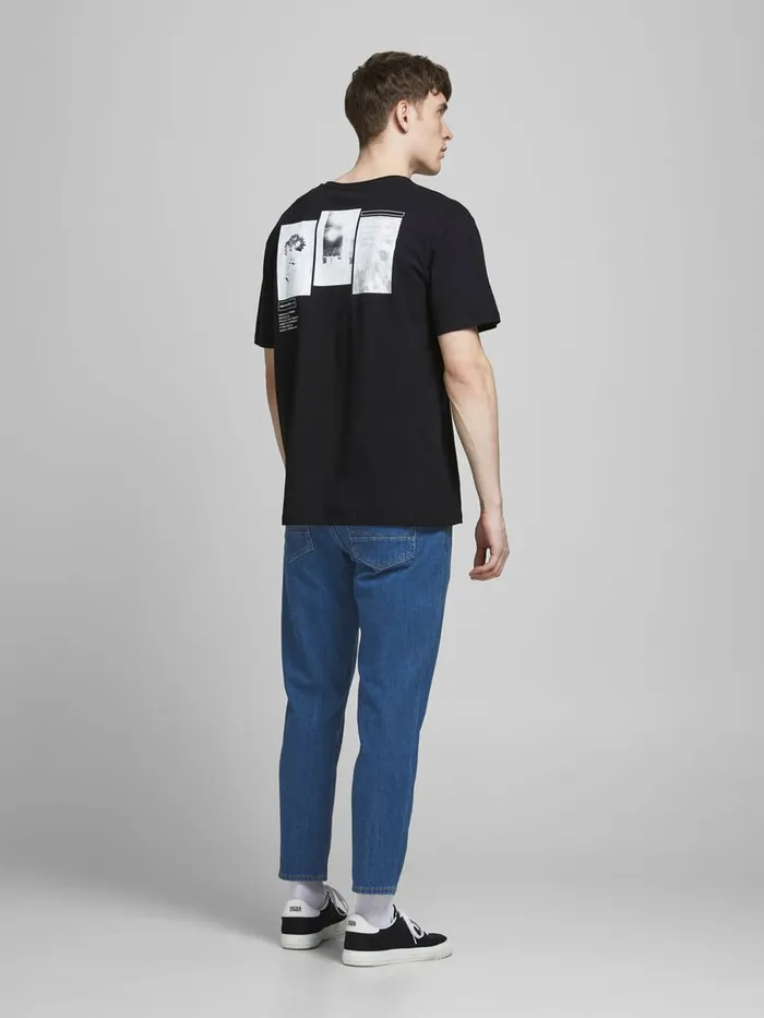 Tapered Jeans JACK and JONES Mens FRANK LEEN AM 236 TAPERED FIT JEANS Blue Blue Denim