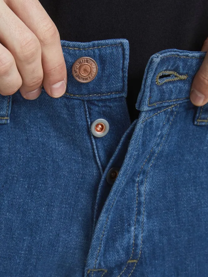 Tapered Jeans JACK and JONES Mens FRANK LEEN AM 236 TAPERED FIT JEANS Blue Blue Denim