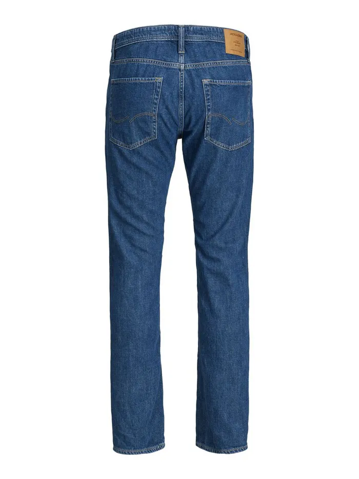 Tapered Jeans JACK and JONES Mens FRANK LEEN AM 236 TAPERED FIT JEANS Blue Blue Denim