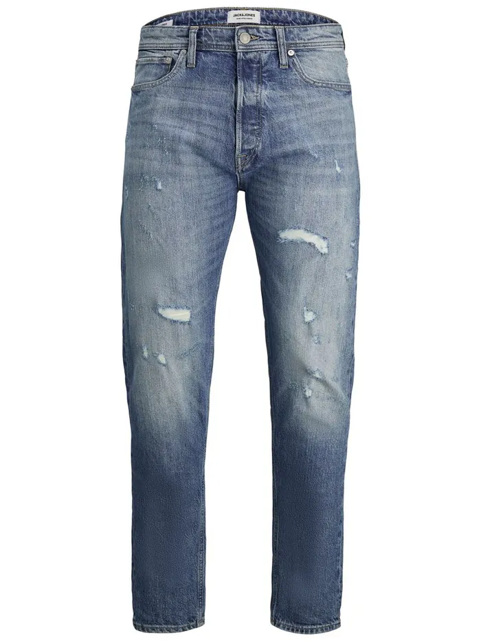 Tapered Jeans JACK and JONES Mens FRANK LEEN AM 435 PCW TAPERED FIT JEANS Blue Blue Denim