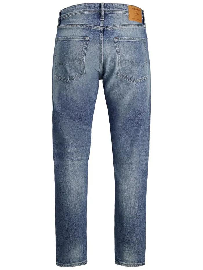 Tapered Jeans JACK and JONES Mens FRANK LEEN AM 435 PCW TAPERED FIT JEANS Blue Blue Denim