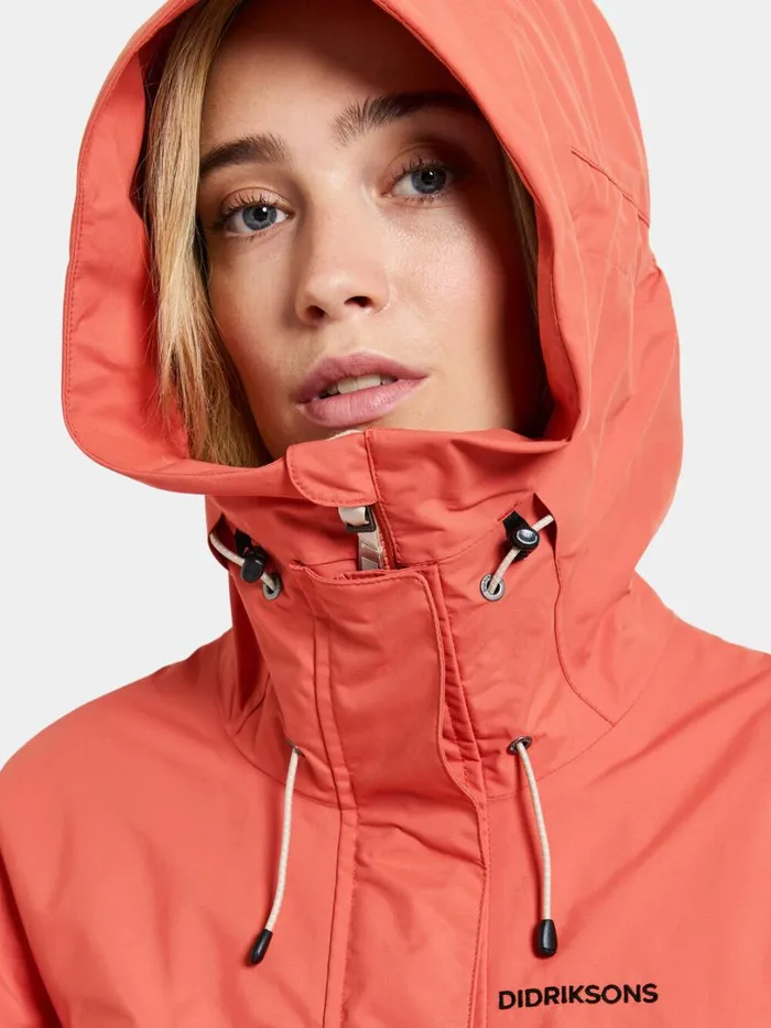 Thelma Parka Brique Red Women Didriksons Spring Jackets