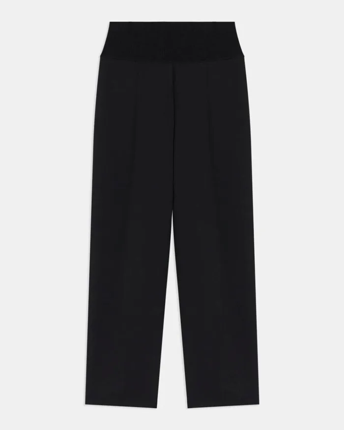 Theory Carrot Pant In Crepe Black Women Pants Theory Carrot Pant In Crepe Black Women Pants