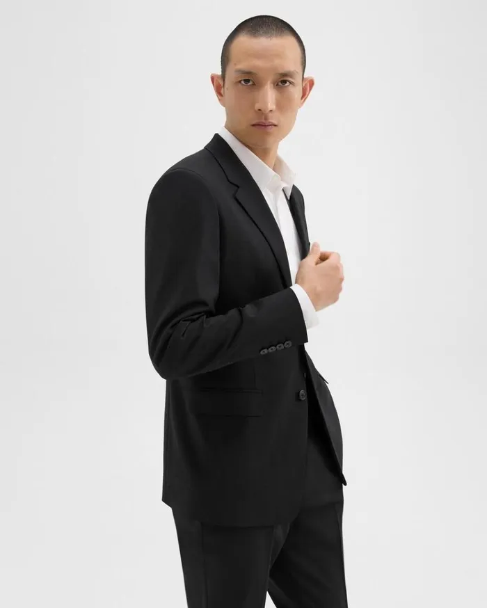 Theory Chambers Blazer In Stretch Wool Black Men Blazers Jackets Theory Chambers Blazer In Stretch Wool Black Men Blazers Jackets