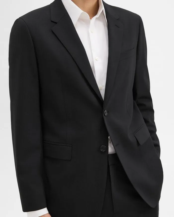 Theory Chambers Blazer In Stretch Wool Black Men Blazers Jackets Theory Chambers Blazer In Stretch Wool Black Men Blazers Jackets