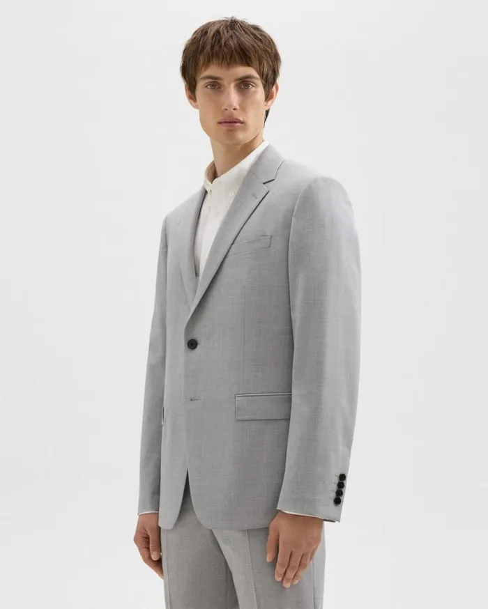 Theory Chambers Blazer In Stretch Wool Vapor Melange Men Blazers Jackets Theory Chambers Blazer In Stretch Wool Vapor Melange Men Blazers Jackets