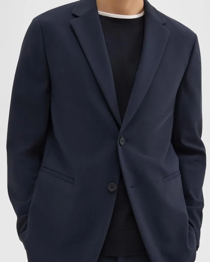 Theory Clinton Blazer In Precision Ponte Baltic Men Blazers Jackets Theory Clinton Blazer In Precision Ponte Baltic Men Blazers Jackets
