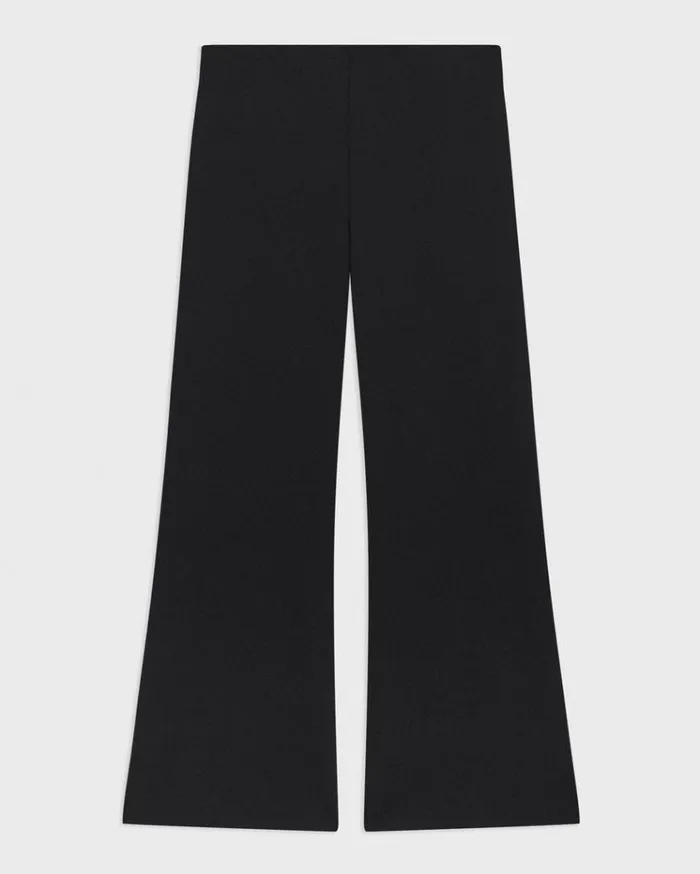 Theory Kick Pant In Scuba Black Women Pants Theory Kick Pant In Scuba Black Women Pants