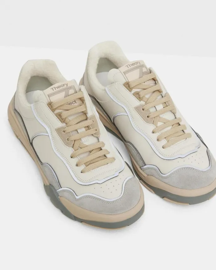 Theory Leather Sneaker Plaster Men Shoes Theory Leather Sneaker Plaster Men Shoes