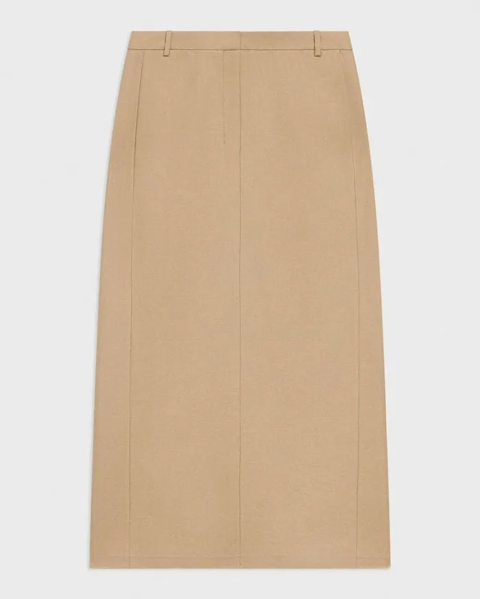 Theory Maxi Trouser Skirt In Stretch Flannel New Camel Women Skirts Theory Maxi Trouser Skirt In Stretch Flannel New Camel Women Skirts