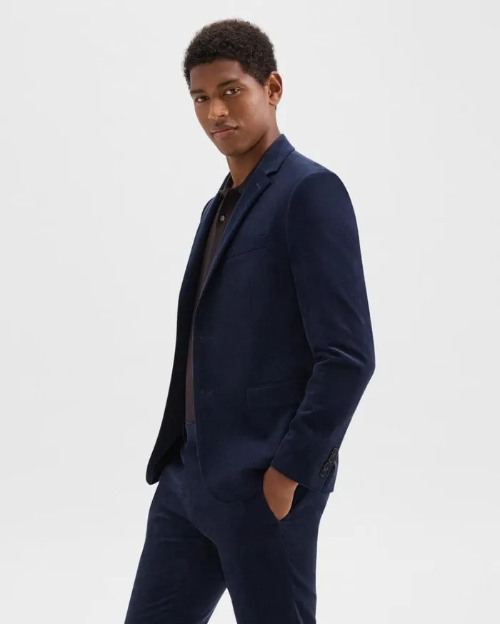Theory Morton Blazer In Stretch Corduroy Baltic Men Blazers Jackets Theory Morton Blazer In Stretch Corduroy Baltic Men Blazers Jackets