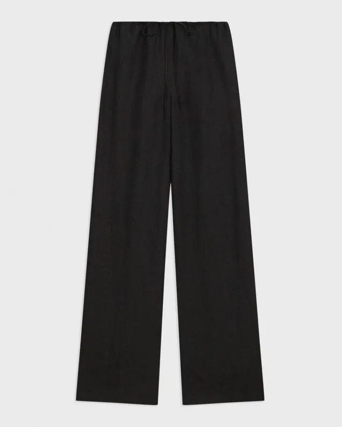 Theory Relaxed PullOn Pant In Hemp Black Women Pants Theory Relaxed PullOn Pant In Hemp Black Women Pants