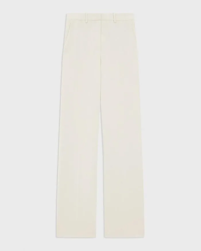 Theory Relaxed Straight Pant In Admiral Crepe Rice Women Pants