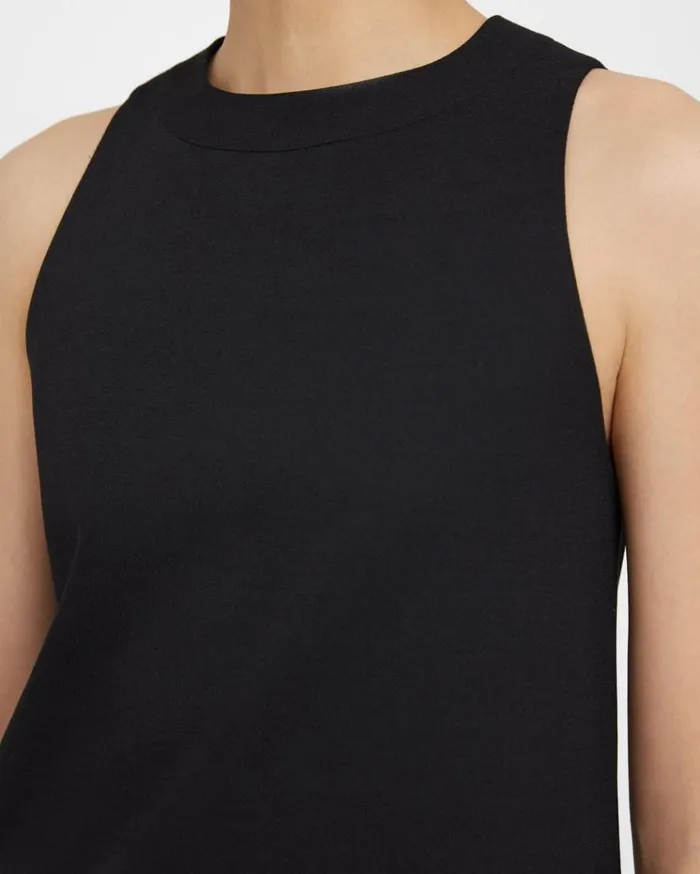 Theory Shift Dress In Textured Gabardine Black Women Dresses Theory Shift Dress In Textured Gabardine Black Women Dresses