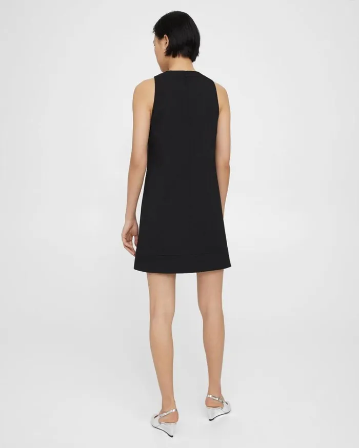 Theory Shift Dress In Textured Gabardine Black Women Dresses Theory Shift Dress In Textured Gabardine Black Women Dresses