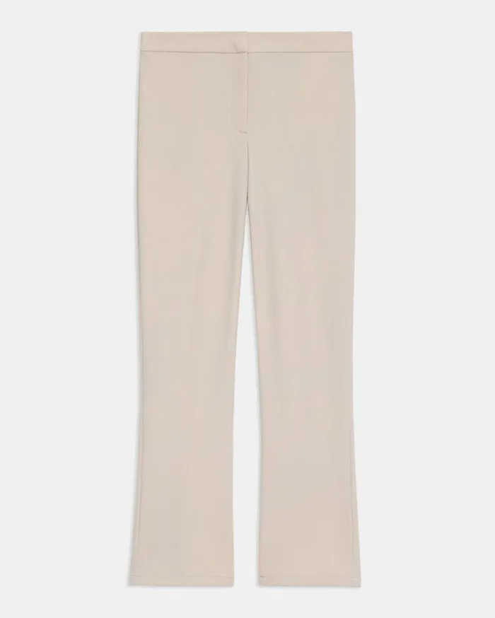 Theory Slim Kick Pant In Precision Ponte Putty Women Pants