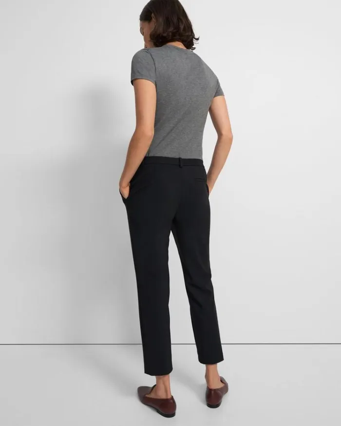 Theory Treeca Pant In Precision Ponte Black Women Pants Theory Treeca Pant In Precision Ponte Black Women Pants
