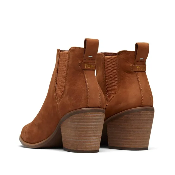 Toms Boots and Booties Everly Heeled Boot Tan Leather 8211 Women Toms Boots and Booties Everly Heeled Boot Tan Leather 8211 Women