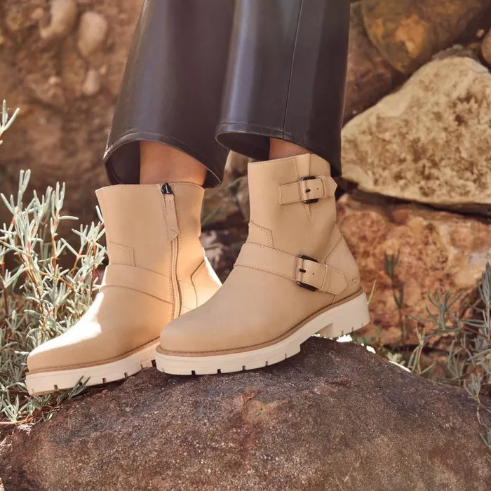Toms Boots and Booties Ionie Moto Boot Oatmeal Nubuck Leather 8211 Women Toms Boots and Booties Ionie Moto Boot Oatmeal Nubuck Leather 8211 Women